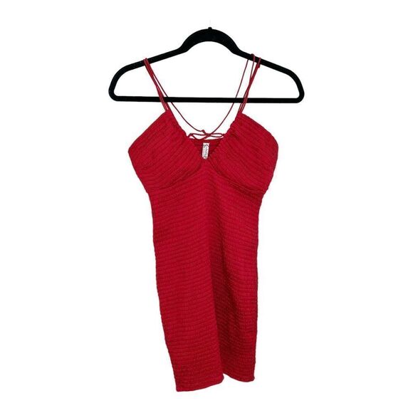 NWT Free people Intimately Red Bodycon Mini Dress - Picture 1 of 10